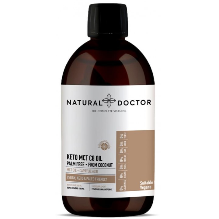 KETO MCT C8 OIL activarea procesului de ardere a grasimilor Natural Doctor 500 ml