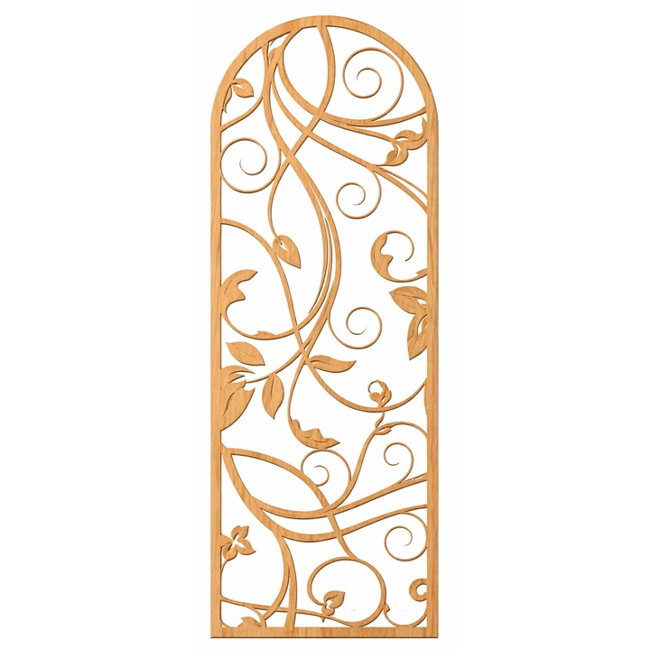 MDF Декоративен Панел, Елегантен Флорален Модел, естествено дърво, 200x100 см, 18 мм