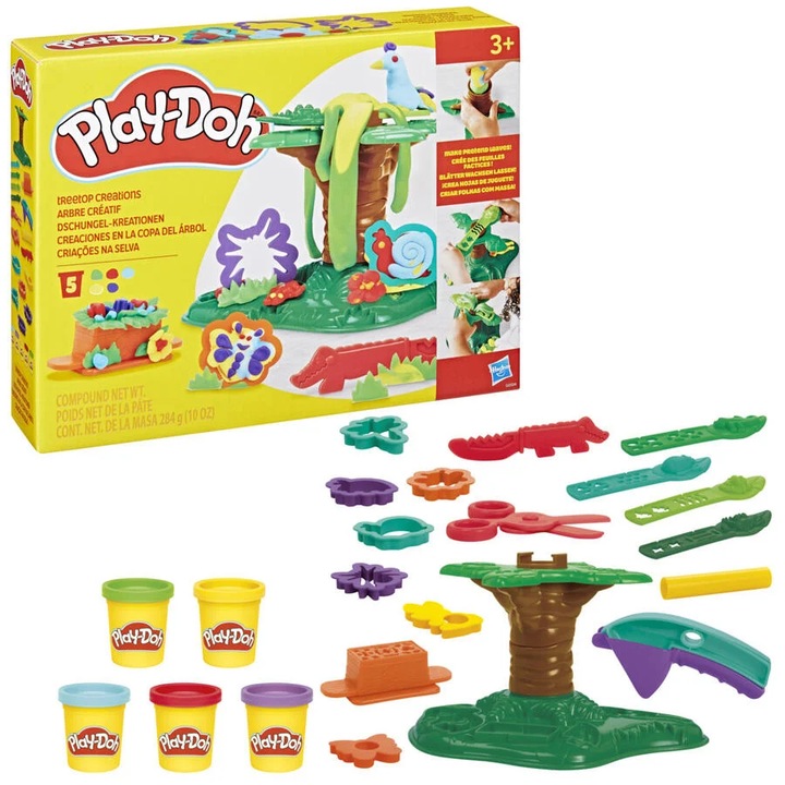 Set Play-Doh Ciastolina, 5 tuburi, Multicolor, varsta 3+