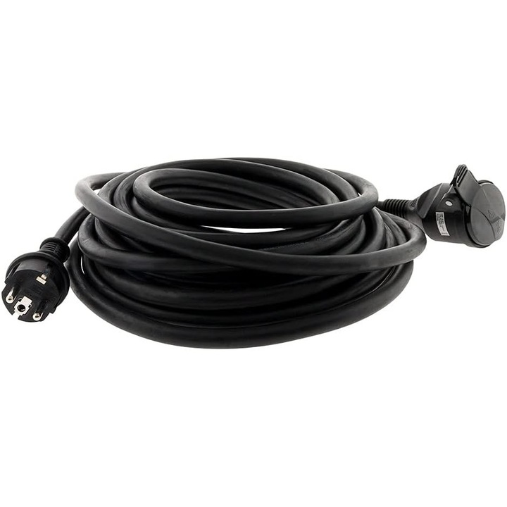 Prelungitor profesional Zenitech HO7RN-F 16A 3G 2, 5 mm², 10 m, negru
