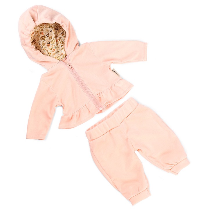 Set trening sportiv pentru păpușă 45 cm, Micki, colorat, stil sportiv, cu detalii florale