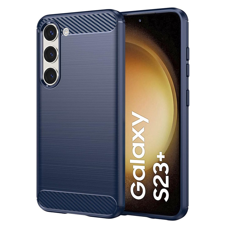 Husa pentru Samsung Galaxy S23 Plus, din TPU, Stef's Cat, Culoare Albastru