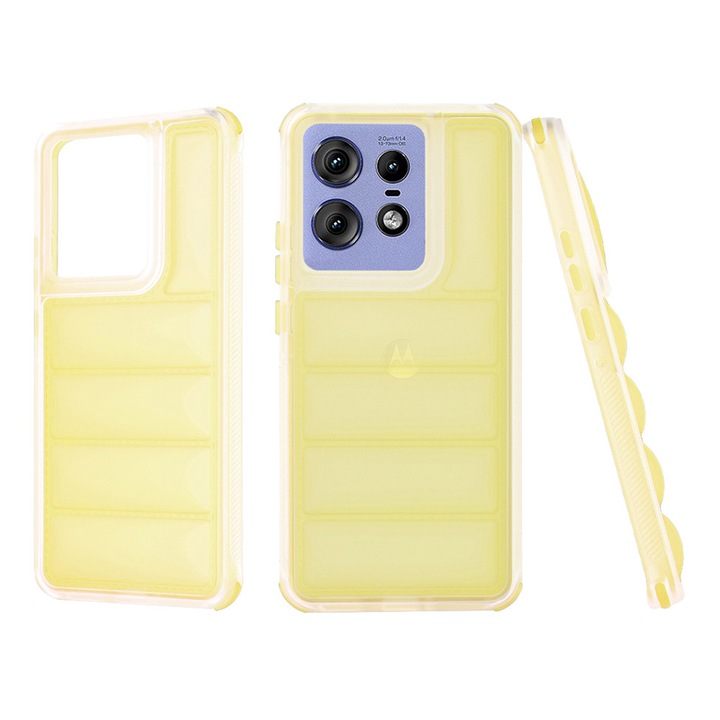 Калъф за Motorola Edge 50 Pro, от TPU, Stef's Cat, жълт