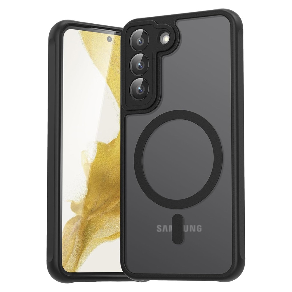Husa Fortify MagSafe pentru Samsung Galaxy S22 5G, Hard TPU Case, Colturi Airbag, Magnetica, Matte Structure Anti-Shock, Neagra
