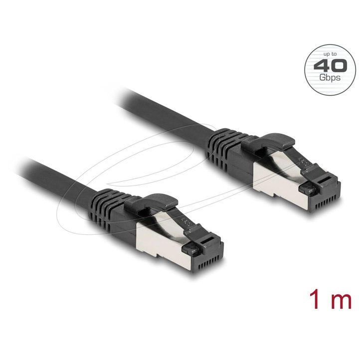 Cablu Patch CAT8.1 S-FTP DeLock 1m Negru