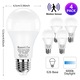 Bec cu senzor de miscare radar de 12 W, se aprinde automat la apus si se stinge la rasarit, soclu E26, echivalent cu un bec incandescent de 80 W, 800 lumeni, lumina alba rece de 6000 K, potrivit pentru verande, garaje, coridoare, scari, certificat UL, gar