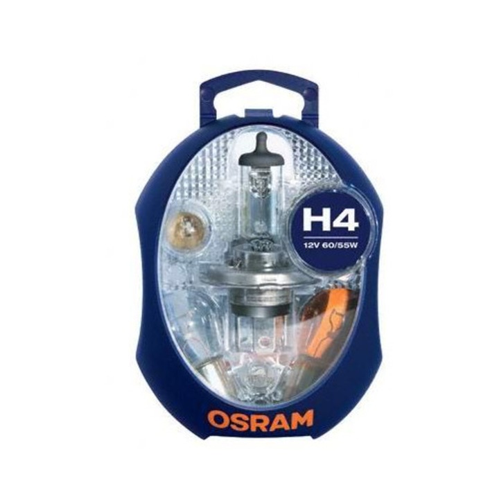 Set becuri auto OSRAM ALBM H4 (inclusiv H4, P21W, PY21W, P1/5W, R5W, W5W) cu 3 sigurante