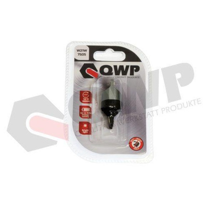 Bec LED Alb 12V W3x16d, Model W21W, Temperatura de culoare pana la 6000K, QWP WBL