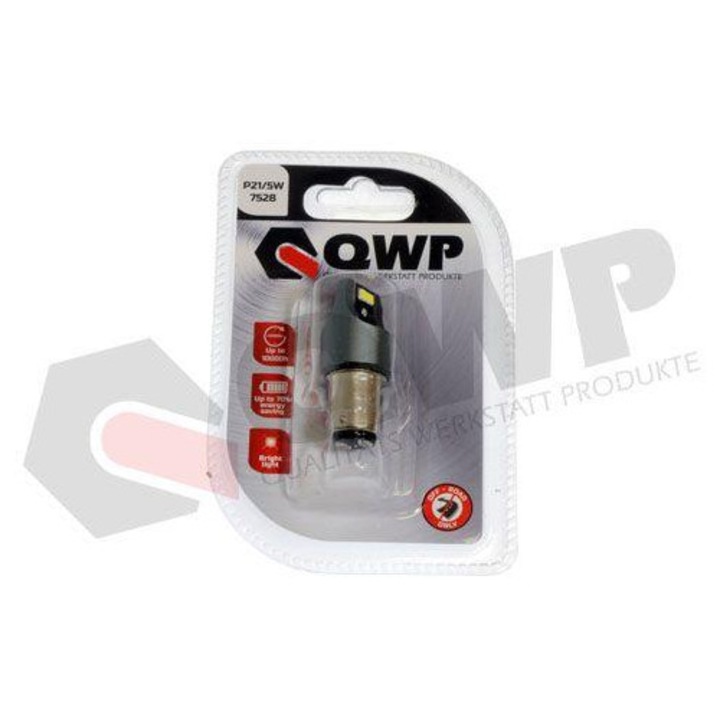 Bec LED Alb 6000K, 12V, BAY15d (P21/5W) – Model QWP WBL P21/5W