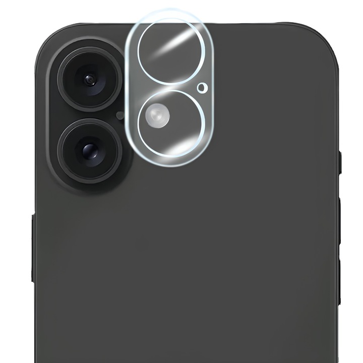 Folie Sticla pentru Camera, Pentru Apple iPhone 16, 3D, Transparent