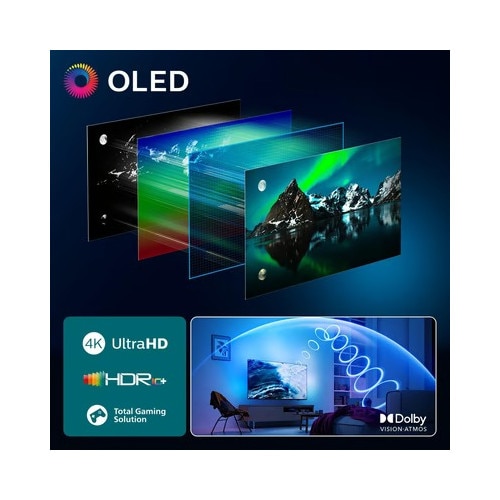 Televizor OLED Philips 65OLED760, 4K UHD, Smart TV, 65 inch, 164 cm