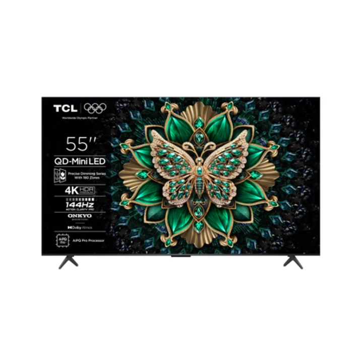 Televizor mini LED TCL 55MQLED75K, 140 cm, 4K UHD, HDR, Smart TV, 120 Hz