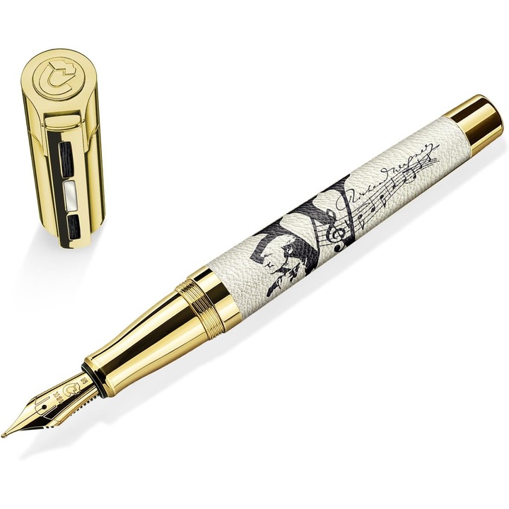 J.S. Staedtler Richard Wagner töltőtoll, 18K arany tollhegy M, aranyozott