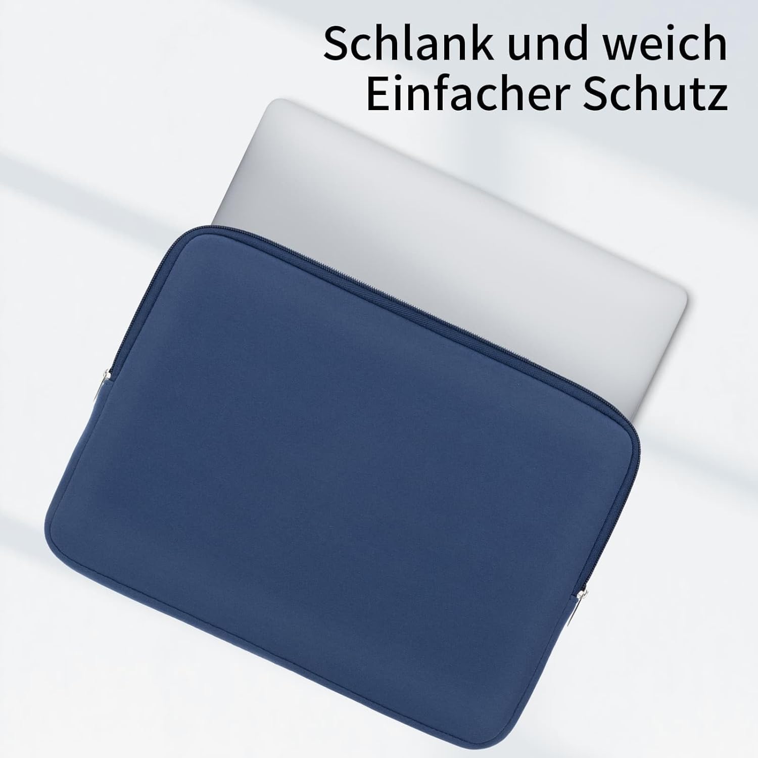 Husa Laptop RAINYEAR 15.6 Inch, Protectie Moale, Albastru Marin
