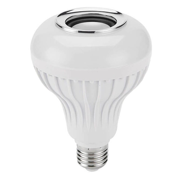 Bec muzical LED inteligent cu telecomanda, boxa Bluetooth, RGB multicolor, E27