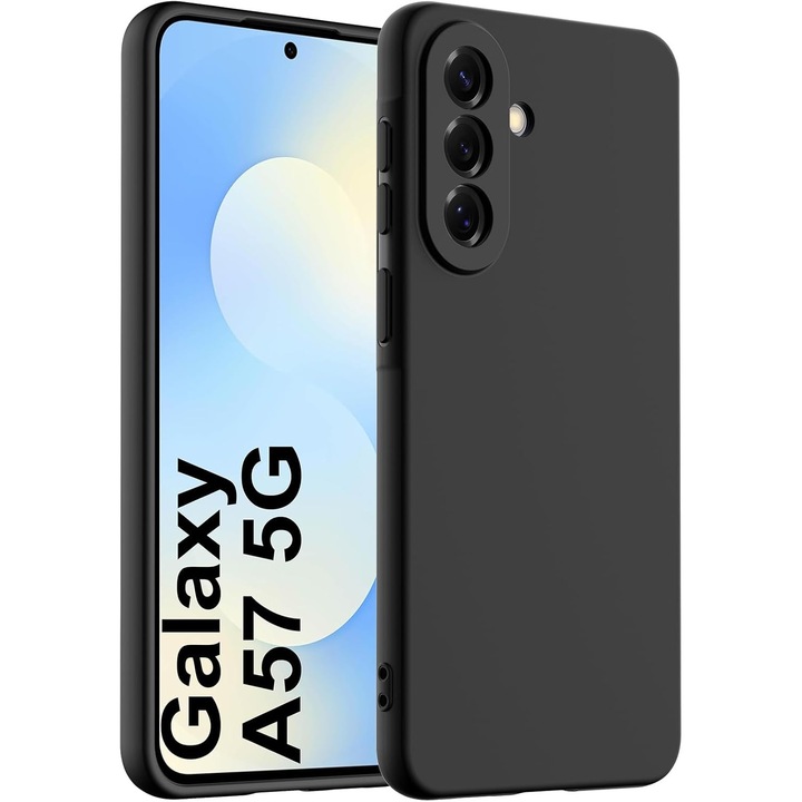 Husa Soft Touch, slim, ALC Mobile, anti soc, compatibila cu Samsung Galaxy A57, Negru Tpu