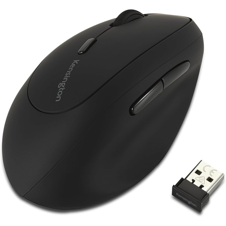 Мишка безжична Kensington Pro Fit Ergo за левичари, ергономичен дизайн, черна