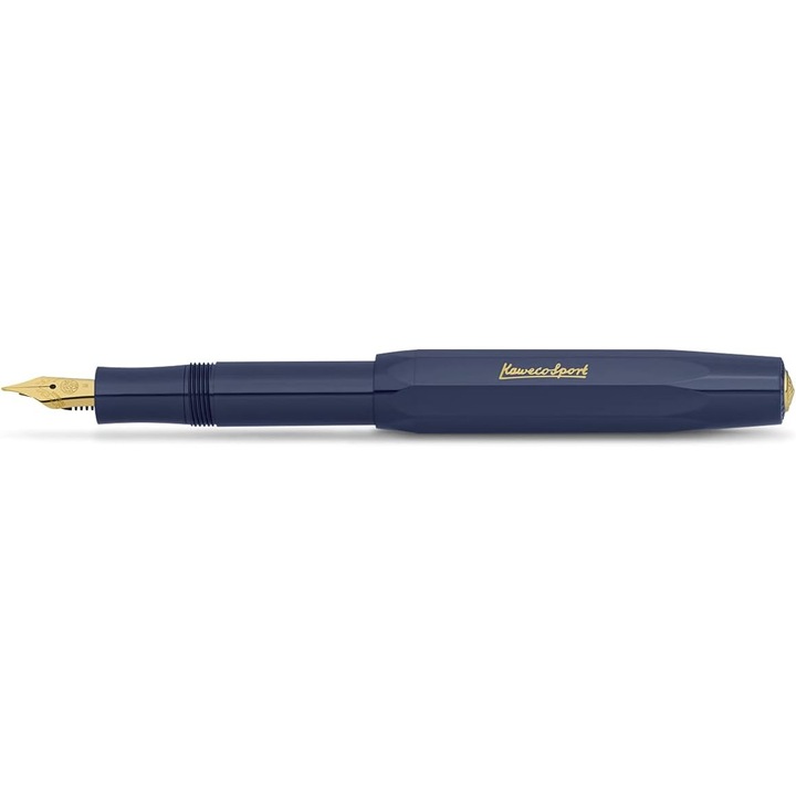 Kaweco Classic Sport töltőtoll, aranyozott, 13 cm, közepes, kék