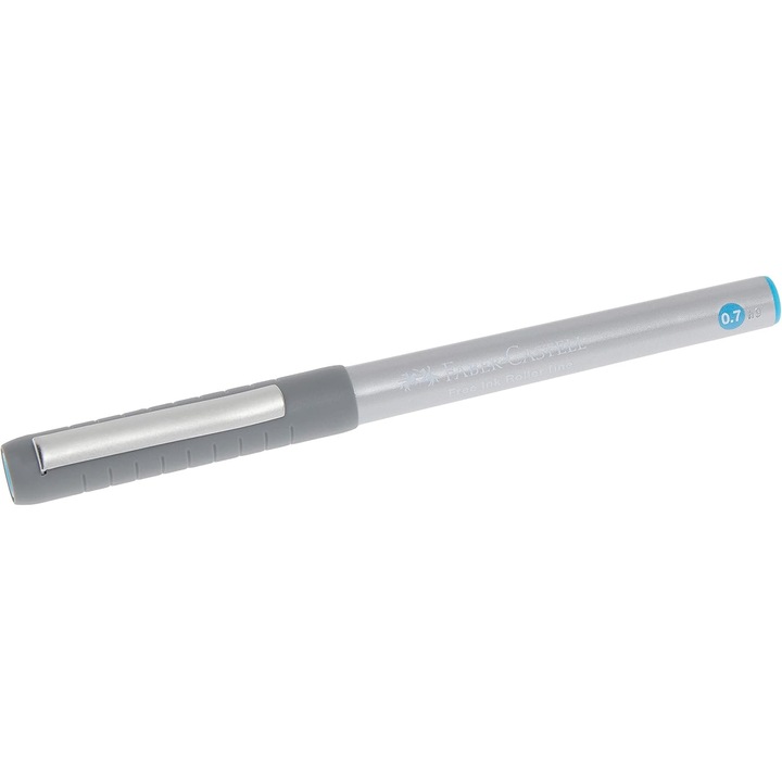 Ролер Faber-Castell 0.7mm небесносин, плавно писане, прецизен контрол