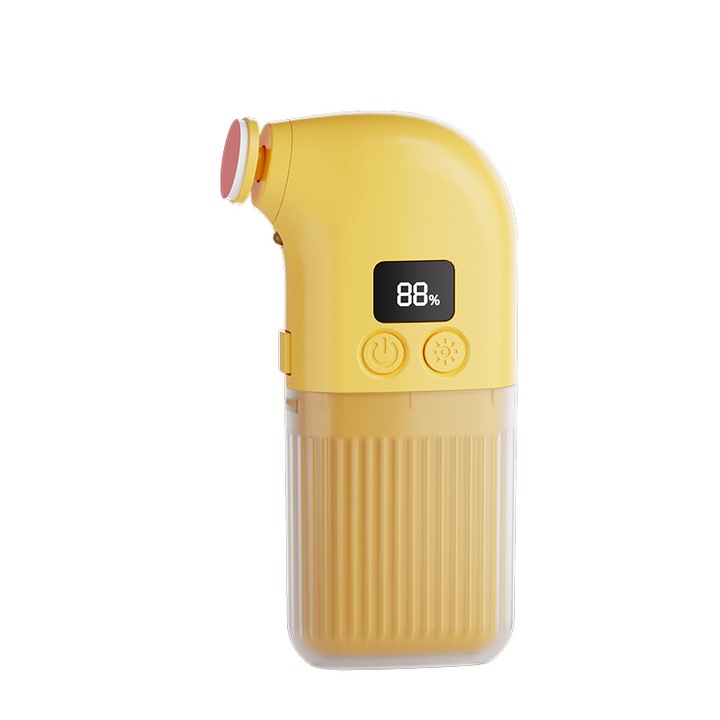 Електрическа сушилня за коса за деца, безопасна за бебета и възрастни, автоматичен комплект за полиране, защита против прищипване, ергономичен преносим дизайн, презареждаем чрез USB, идеален за домашна употреба, подходящ за новородени, жълт