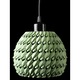 Pendul Decorativ Modern 3D, Design Geometric Tip Solzi, Lampa Suspendata E27, Fabricat in Romania, Verde
