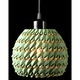 Pendul Decorativ Modern 3D, Design Geometric Tip Solzi, Lampa Suspendata E27, Fabricat in Romania, Verde