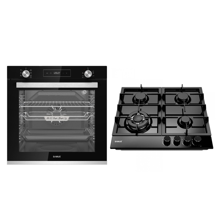 PACHET SAMUS-ONL47 Cuptor incorporabil SCE827GCF+ Plita incorporabila PSG-64SMB1)