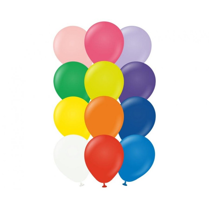 100 db-os pasztell latex léggömb szett, többszínű, 13 cm