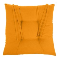 Perna pentru scaun, decorativa, cu siret de prindere, galben mustar, 40x40x5cm