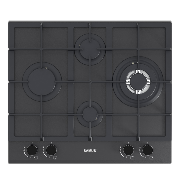 Plita incorporabila Heinner HBH-V302EIX, Gaz, 2 arzatoare, Dispozitiv de siguranta, 30 cm, Inox