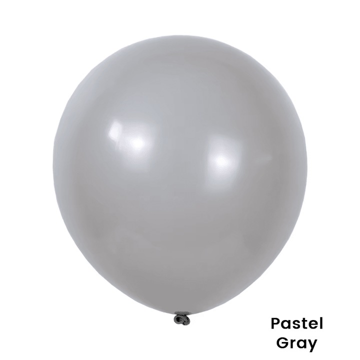 Set 100 Baloane Latex 13 cm Pastel - Gri deschis
