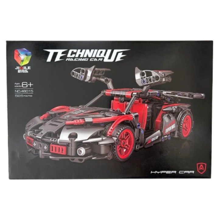 Set Constructie Masina Hyper Car Tehnic, 525 Piese, Tip Leg, 6+ ani