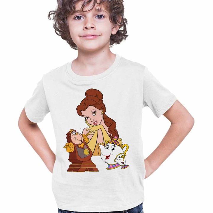 Tricou Copii Baieti Frumoasa si Bestia Ceanic Ceas, Fehér