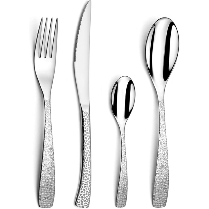 Set tacamuri Amefa Bongo 24 piese, inox, finisaj oglinda, 6 persoane