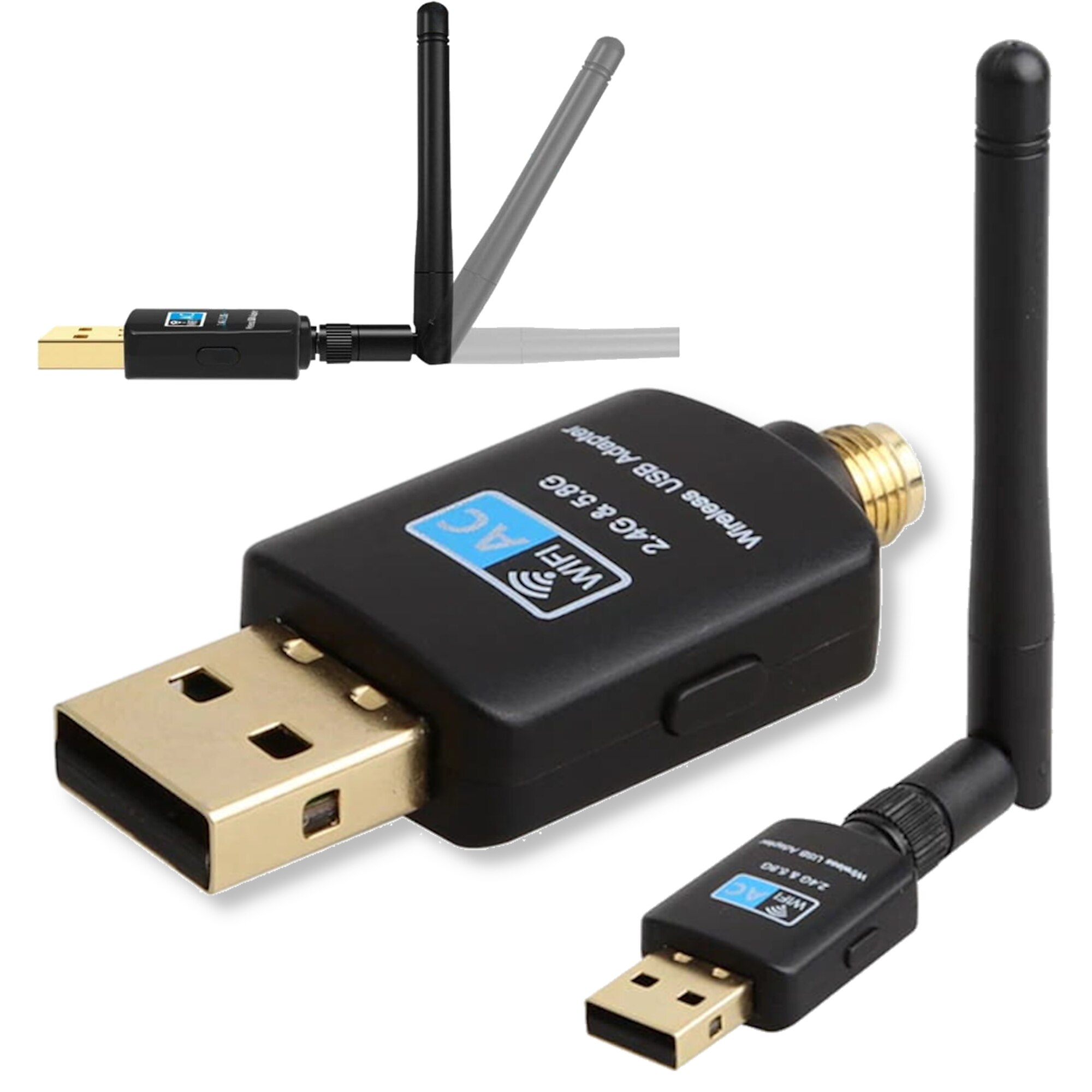 Adapter WiFi Arthon 600Mbps, 2,4GHz-5,8GHz, USB, set cu antena - eMAG.ro