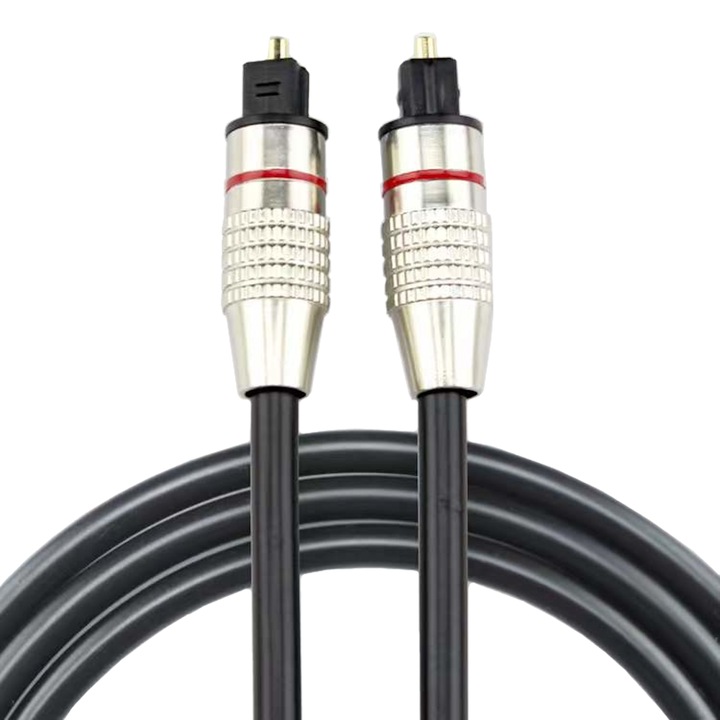 Cabluri optice TOSLINK Arthon, 2m, 5mm, argintiu, set