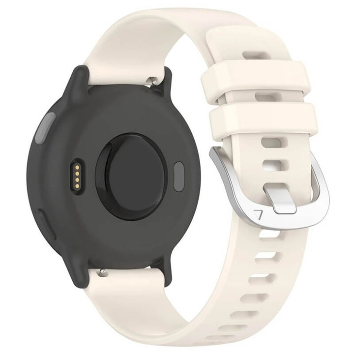 Силиконова каишка Edman 22 мм, съвместима с Garmin Vivoactive 5/6 Active 5/6, бяла