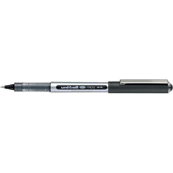 Химикалки Uni-Ball Eye UB-150, Черни, 3 броя, Връх Micro 0.5mm