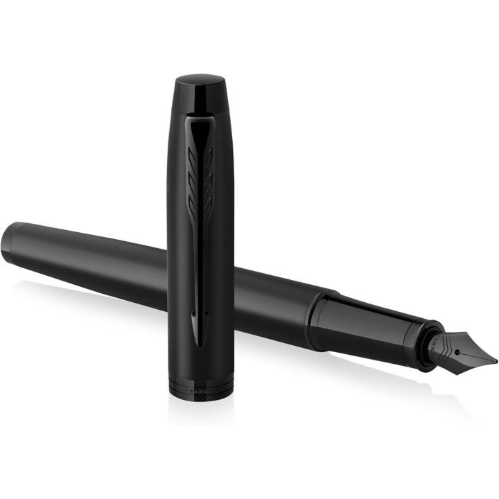 Parker IM toll, matt fekete, finom hegy, kék tinta