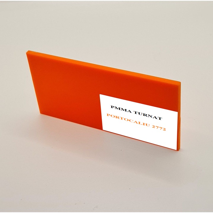 Placă decorativă MoftX PMMA portocalie lucioasă 3mm, 2050x3050mm