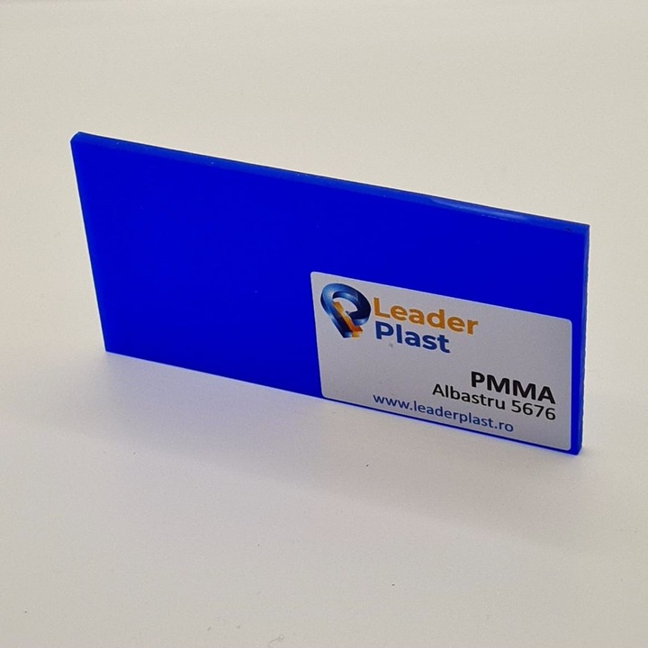 Placă decorativă MoftX PMMA turnată 5mm, albastru, 2050x3050mm, fete lucioase