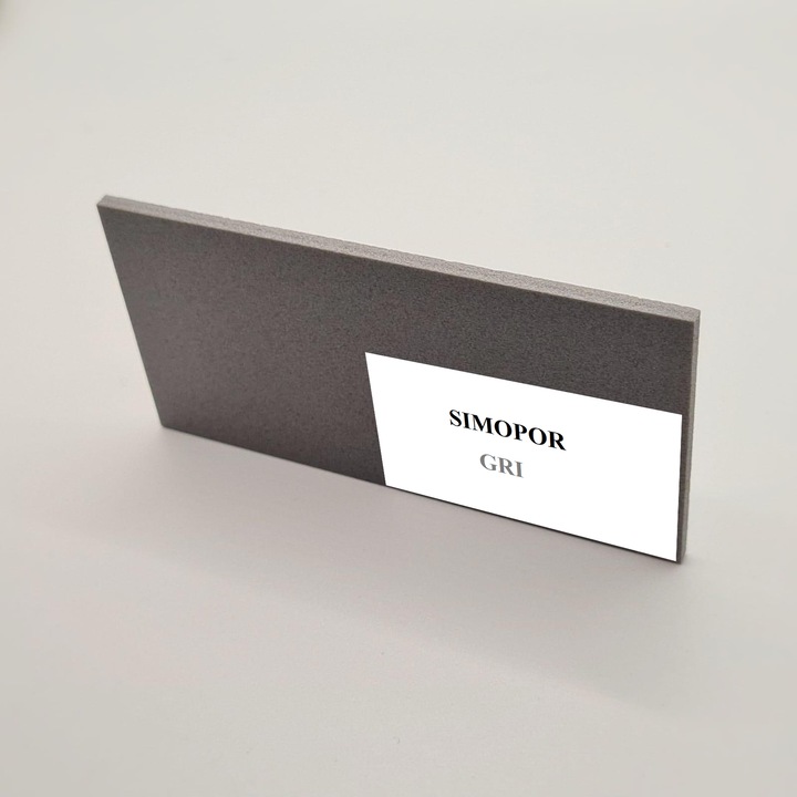 Placă decorativă MoftX, PVC expandat, 3mm, gri, 1530x3050mm