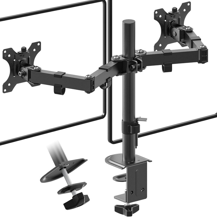 PUTORSEN Kettős Monitor Tartó 13-32 hüvelyk, Állítható Ergonomikus