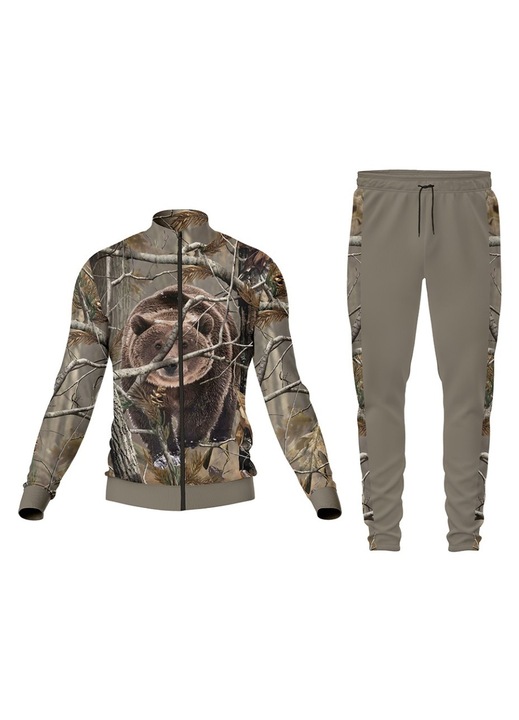 Trening barbati Urs 10, bluza cu fermoar, multicolor