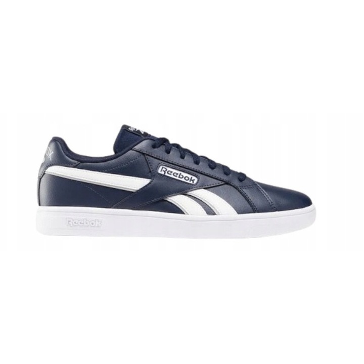 Férfi teniszcipő Reebok COURT RETRO, sötétkék/fehér, szintetikus anyag, fűzős záródás