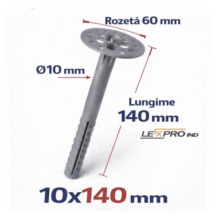 Diblu termosistem 10x140mm cui plastic ( 100 buc )