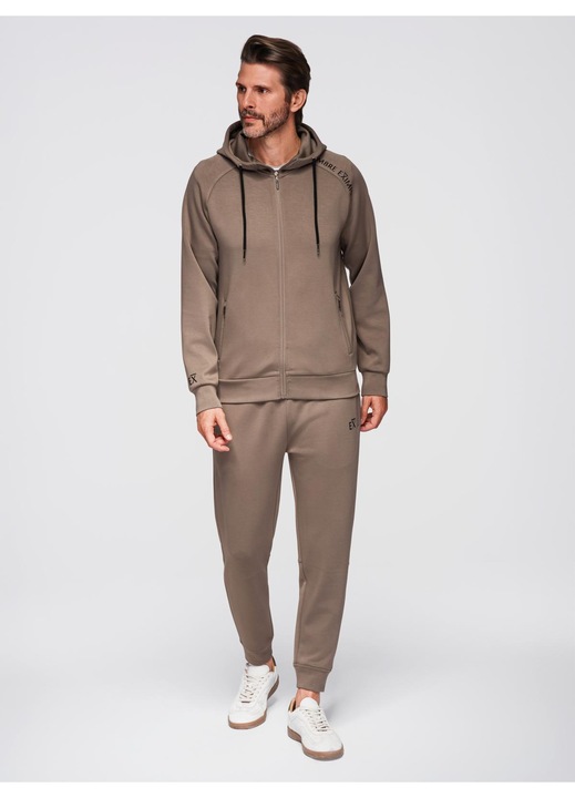 Set de trening hanorac si pantaloni de jogging OMBRE Z115, Maro