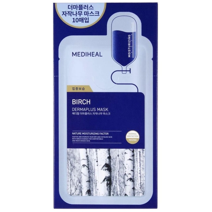 Mediheal Dermaplus Birch Masca nutritiva sub forma de folie - 10 bucati