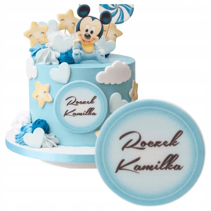 Placuta Decorativa Tort Personalizabila, Slodka Fanaberia, Model 12 Litere, 1 Bucata, Albastru, Topper Personalizat, Nume Pe Tort, Decoratiune Aniversara, Accesorii Petrecere Copii, Design Creativ, Cadou Personalizat