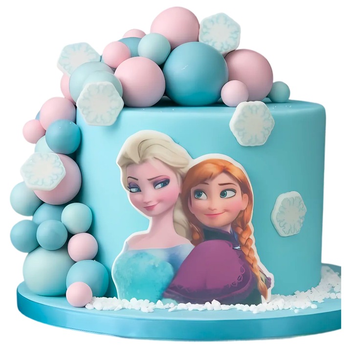 Set Decoratiuni Pentru Tort, Slodka Fanaberia, Regatul De Gheata Elsa, Accesorii Patiserie, Ornamente Tort Copii, Decoratiuni Petrecere Aniversara, Calitate Superioara, Usor De Aplicat Pe Desert, Design Atractiv Si Vesel, Accesorii Cofetarie